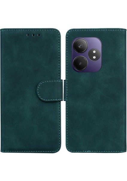 Realme Gt 6 Için Flip Case Standı Tutucu Premium Pu Deri Manyetik Kart (Yurt Dışından)