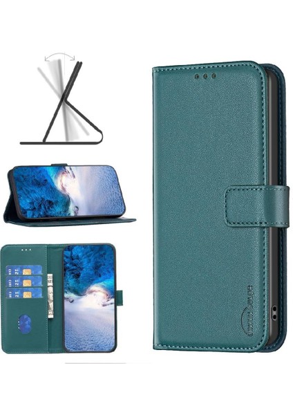 Manyi Mall Tecno Camon 20 Pro 4g Deri Kılıf Iş Çoklu Kart Yuvası Için Flip Case (Yurt Dışından)