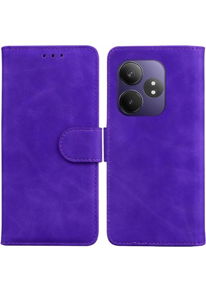 Realme Gt 6 Için Flip Case Standı Tutucu Premium Pu Deri Manyetik Kart (Yurt Dışından)