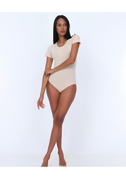 Intive Lingerie Nbb U Yaka Kısa Kollu Alttan Çıtçıtlı Body/atlet -2945