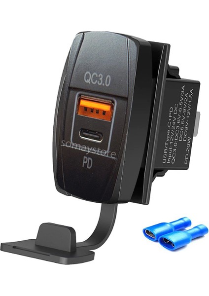 Marin Anahtar Tip USB Type-C Soketi 3.0 12-24V