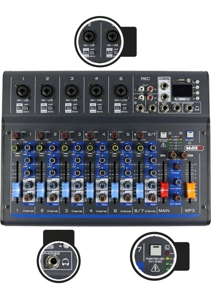 Wizard Paket-4 Cx2 Stüdyo Mikrofon Mdx-07 FXU Stüdyo Kayıt Mikseri Kulaklık Ekipman Seti