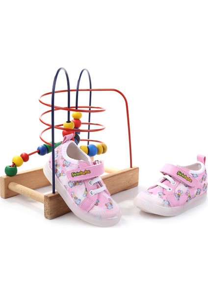 3815 Ortopedik Taban Kız Çocuk Yazlık Keten Ayakkabı