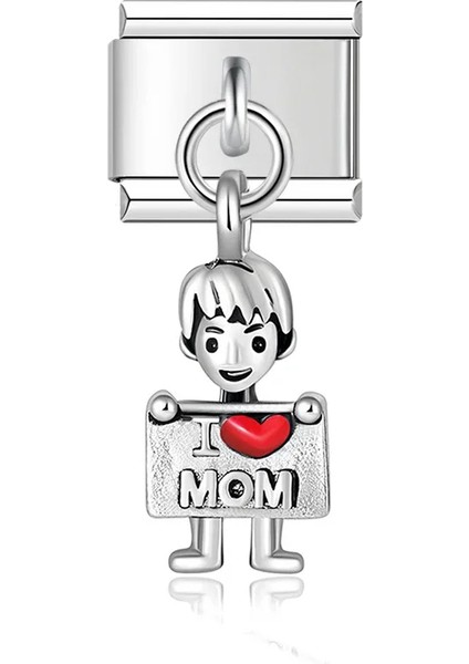 I Love Mom Charm