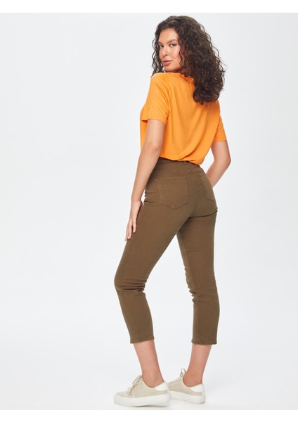 Slim Fit Coton Parça Boya Pantolon 69048