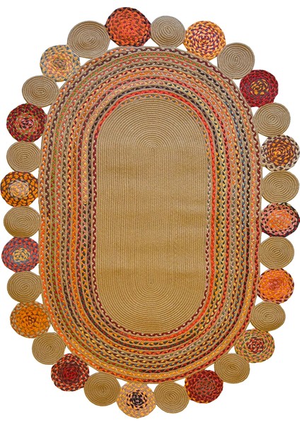 Natural Jüt Halı El Dokuma Hasır Yolluk Bohem Jüt Kilim Hmfjut431 120 X 180 Cm