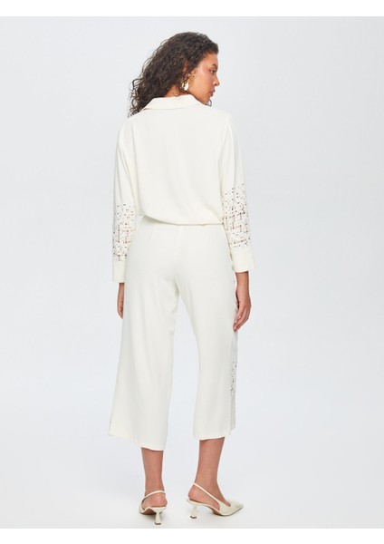 Paçası Delik Işli Wıdeleg Fıt Pantolon 69467 modelleri