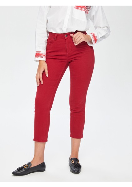 Slim Fit Coton Parça Boya Pantolon 69048
