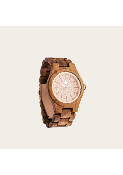 Woodwatch Teak Rosegold Ahşap Kadın Kol Saati 36MM