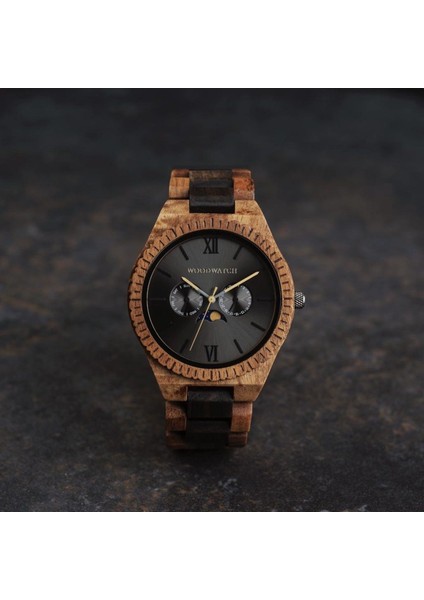 Woodwatch Lunar Orbit Ahşap Erkek Kol Saati 47MM