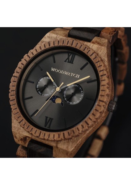 Woodwatch Lunar Orbit Ahşap Erkek Kol Saati 47MM