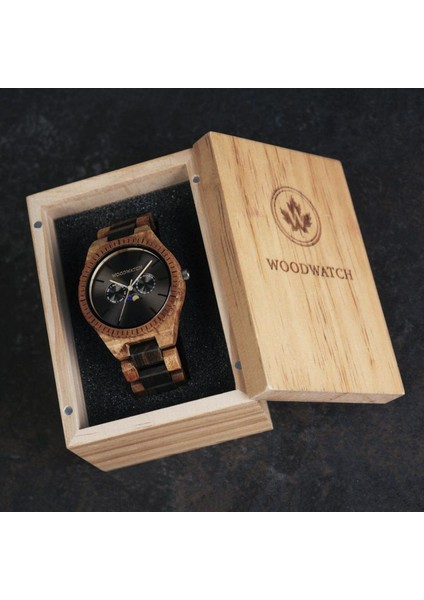 Woodwatch Lunar Orbit Ahşap Erkek Kol Saati 47MM