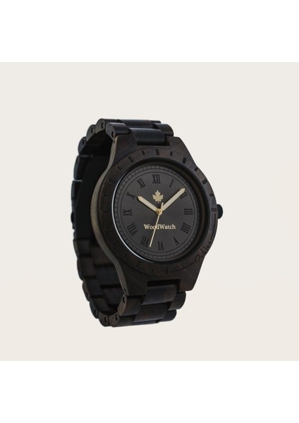 Woodwatch Oaklee Black Sandal Ahşap Erkek Kol Saati 47MM