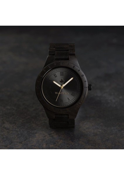 Woodwatch Oaklee Black Sandal Ahşap Erkek Kol Saati 47MM