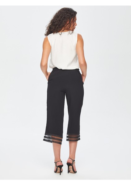 Paçası Dantel Detaylı Kendinden Dokulu Wıdeleg Fıt Caprı 69169 modelleri