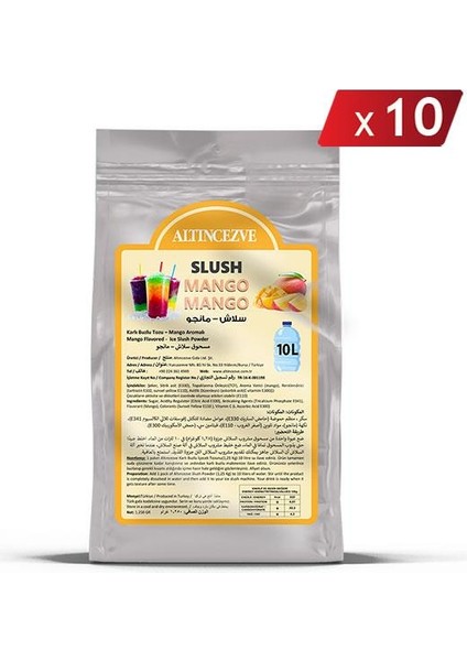 Ice Slush Karlı Buzlu Karlama Tozu | Mango 1.250 gr - 10 L x 10 Adet