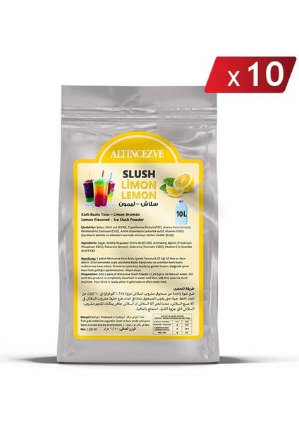 Ice Slush Karlı Buzlu Karlama Tozu | Limon 1.250 gr - 10 L x 10 Adet
