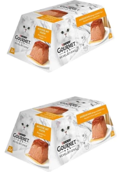 Revelations Mousse Tavuklu Sosla Kaplı Lezzet Kedi Yaşmama 2X57 gr 114 gr x 2 Paket