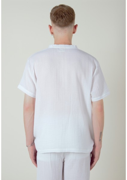 Müslin Erkek Günlük ve Yazlık V Yaka Kısa Kollu T-Shirt fiyatları