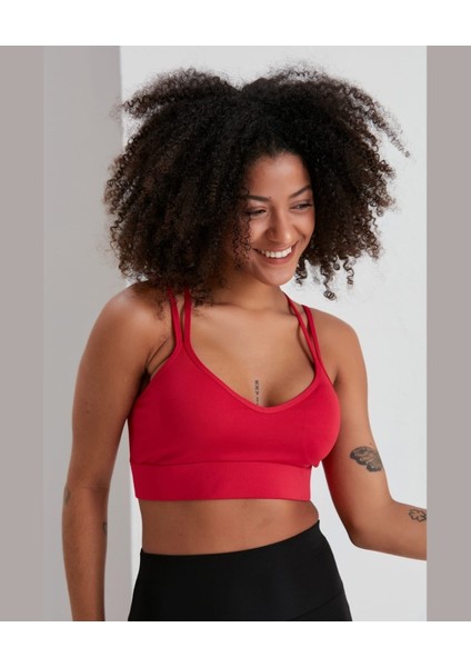 Aurafit V Yaka Arkası Çapraz Ip Askılı Tasarım Spor SÜTYENI/BÜSTIYER-9024