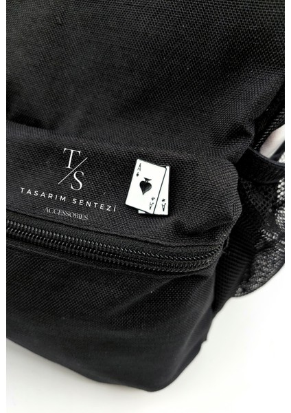 Rozet Metal Broş Yaka Okul Çantası Kıyafet Şapka Takı Aksesuar As Iklambil Maça Kart Poker Rosette modelleri