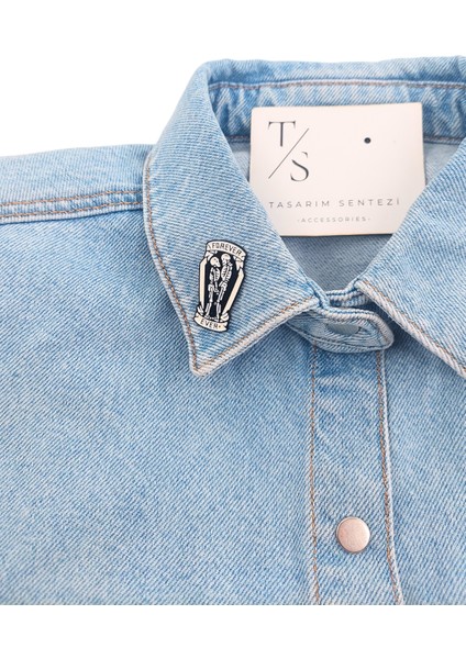 Rozet Metal Broş Yaka Okul Çantası Kıyafet Şapka Takı Aksesuar Forever Ever Iskelet Tabut Rosette fiyatları