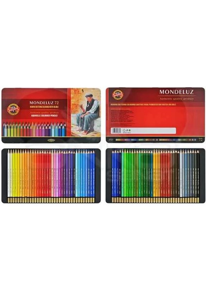 Mondeluz Aquarell Sulu Boya Kalem Seti 72'li