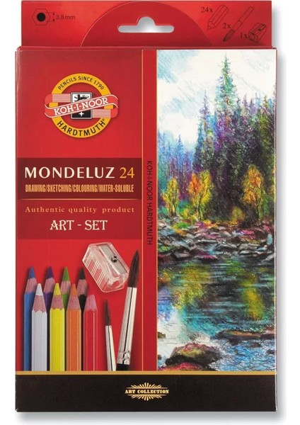 Mondeluz Aquarell Sulu Boya Kalem Seti 24'lü 3711