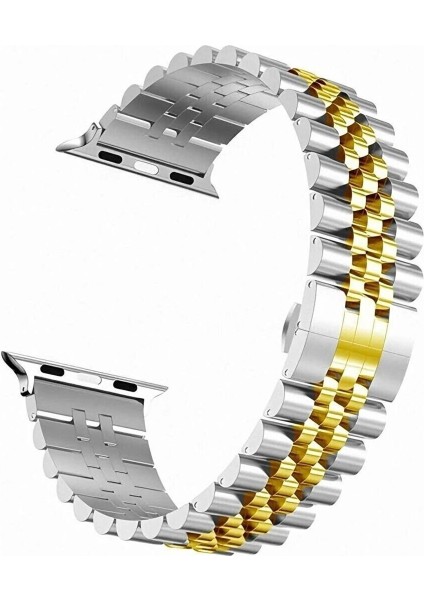 Apple Watch Uyumlu 38-40-41MM Paslanmaz Çelik Rolex Kordon modelleri