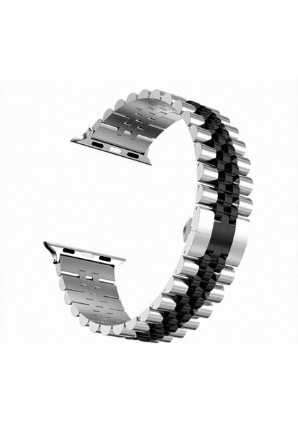 Apple Watch Uyumlu 38-40-41MM Paslanmaz Çelik Rolex Kordon