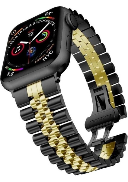 Apple Watch Uyumlu 38-40-41MM Paslanmaz Çelik Rolex Kordon