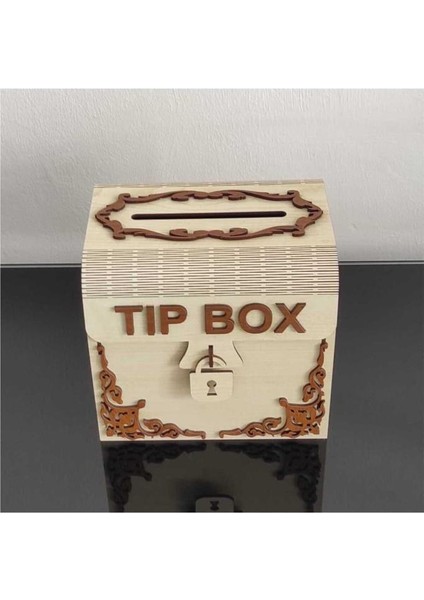 Ahşap Tip Box Kumbara Ve Bahşiş Kutusu Tipbox