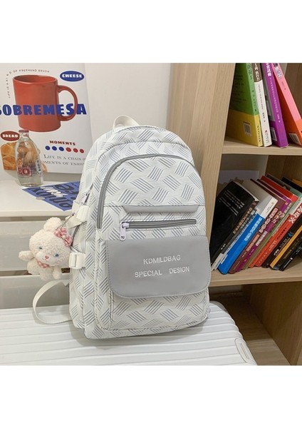 Okul Çantası Öğrenci Büyük Kapasiteli Geniş Omuz Askılı Sırt Çantası Ilkokul Öğrencisi Basit Hafif Sırt Çantası (Yurt Dışından)