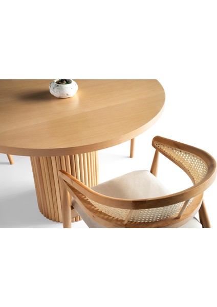 Erezoğulları Mobilya Nova Mdf Cilalı Oval Mutfak Masası 110CM