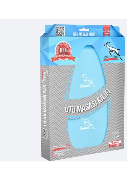 Gazella Ütü Altlığı + Ütü Masası Kılıfı Bezi 50 x 135 cm Mavi