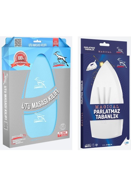 Gazella Ütü Altlığı + Ütü Masası Kılıfı Bezi 50 x 135 cm Mavi fiyatları