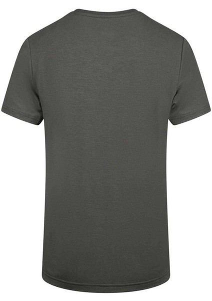 Viloft Sıfır Yaka Antrasit Erkek T-Shirt