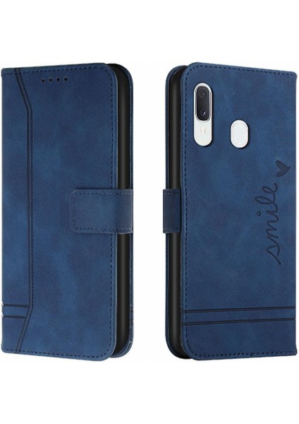 Telefon Kılıfı Için Samsung Galaxy A20/A30 Pu Deri Flip Folio Cüzdan Kart (Yurt Dışından)