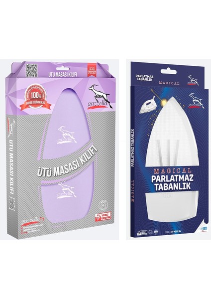 Gazella Ütü Altlığı + Ütü Masası Kılıfı Bezi 50 x 135 cm Lila fiyatları