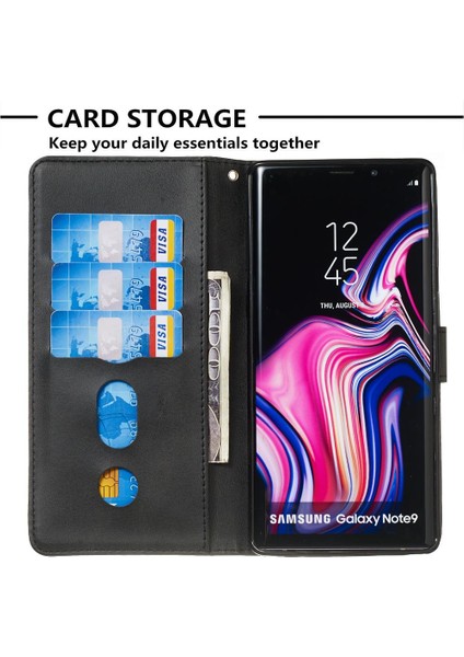 Samsung Galaxy Not 9 Kart Yuvası Sahipleri Için Kılıf Deri Koruyucu Kapak (Yurt Dışından)
