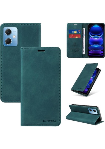 Xiaomi Redmi Not 12 4g Için Kılıf Folio Cüzdan Pu Deri Manyetik (Yurt Dışından)