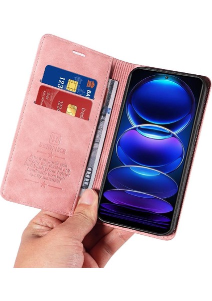 Xiaomi Redmi Not 12 4g Için Kılıf Folio Cüzdan Pu Deri Manyetik (Yurt Dışından)