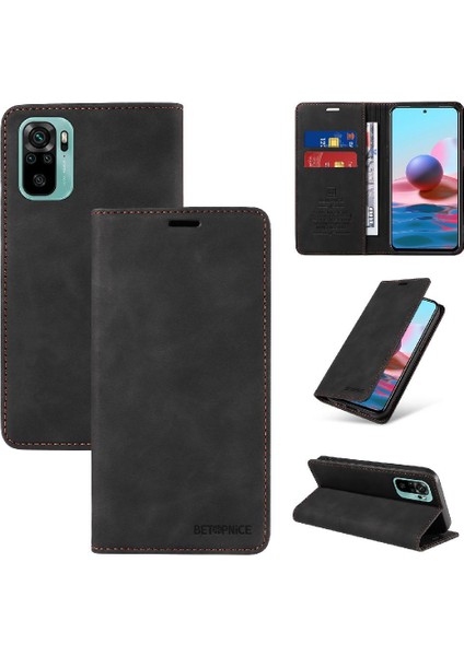 Xiaomi Redmi Için Not 10 4g Pu Deri Manyetik Koruyucu Folyo (Yurt Dışından)