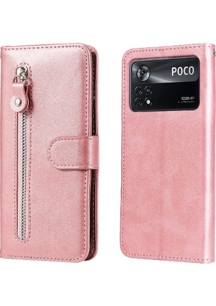 Xiaomi Poco X4 Pro 5g Deri Kart Yuvası Tutucular Fermuar Kapak (Yurt Dışından)