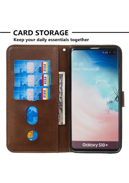 Samsung Galaxy S10 Artı Fermuar Deri Koruyucu Kapak Kartı (Yurt Dışından) indirimleri