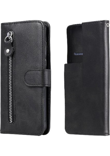 Samsung Galaxy S21 Ultra 5g Deri Koruyucu Kapak Fermuar Kartı (Yurt Dışından)