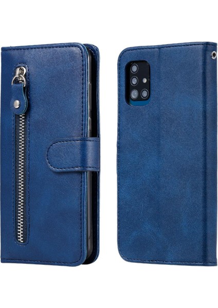 Samsung Galaxy A51 5g Koruyucu Kapak Fermuar Deri Kart Yuvası (Yurt Dışından)