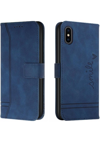 Telefon Kılıfı Için iphone X/xs Kart Yuvaları Kapak Manyetik Kapatma Flip Folio Pu (Yurt Dışından)