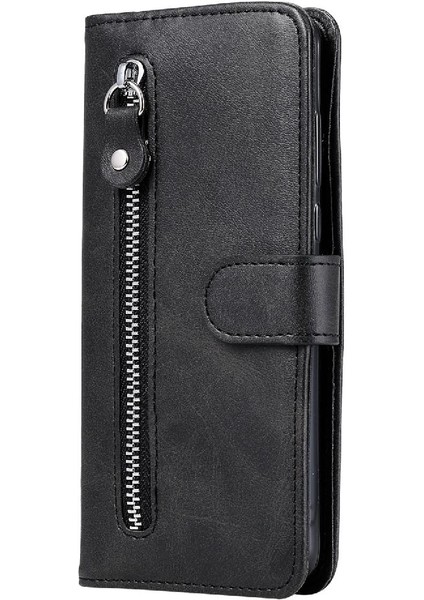 Samsung Galaxy Case 5g Deri Fermuar Kart Yuvası Sahipleri Için Kılıf Kapak (Yurt Dışından)