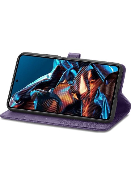Xiaomi Poco X5 Pro Basit Iş Deri Kılıf Darbeye Çevir (Yurt Dışından)